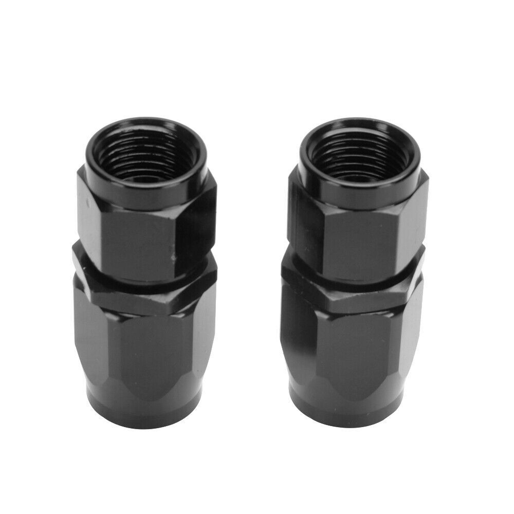 2Pcs AN6/AN8/AN10/AN12 Swivel Hose End Fitting Adapter Oil/Fuel/Gas Hose Line