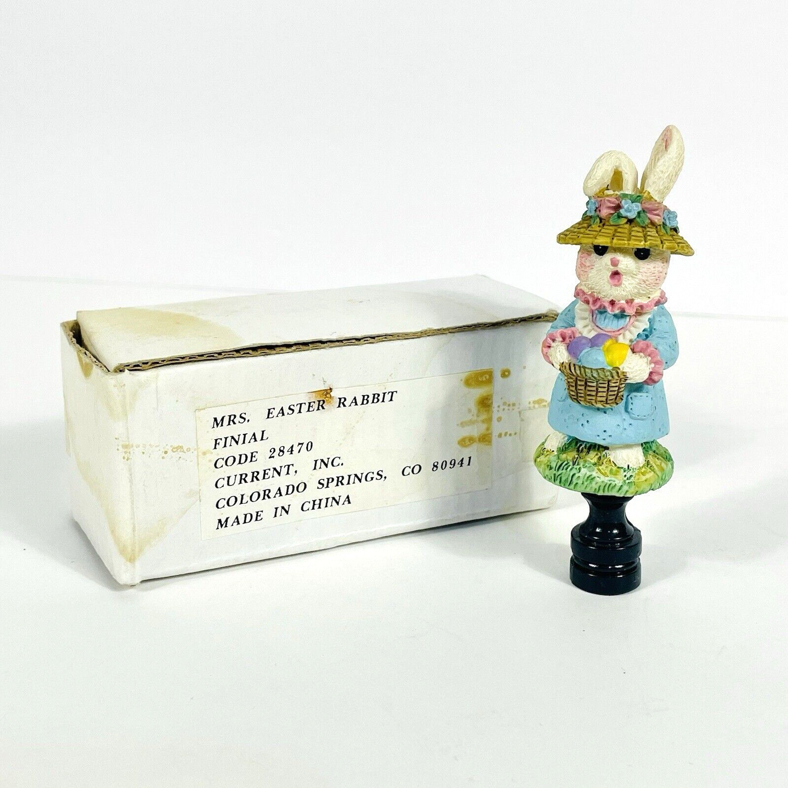 Mrs. Easter Rabbit Finial Lamp Top Ornament Spring Décor Bunny 28470