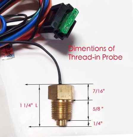 NEW Adjustable Electrical Cooling Fan Controller Kit Thread-in Probe with Relay
