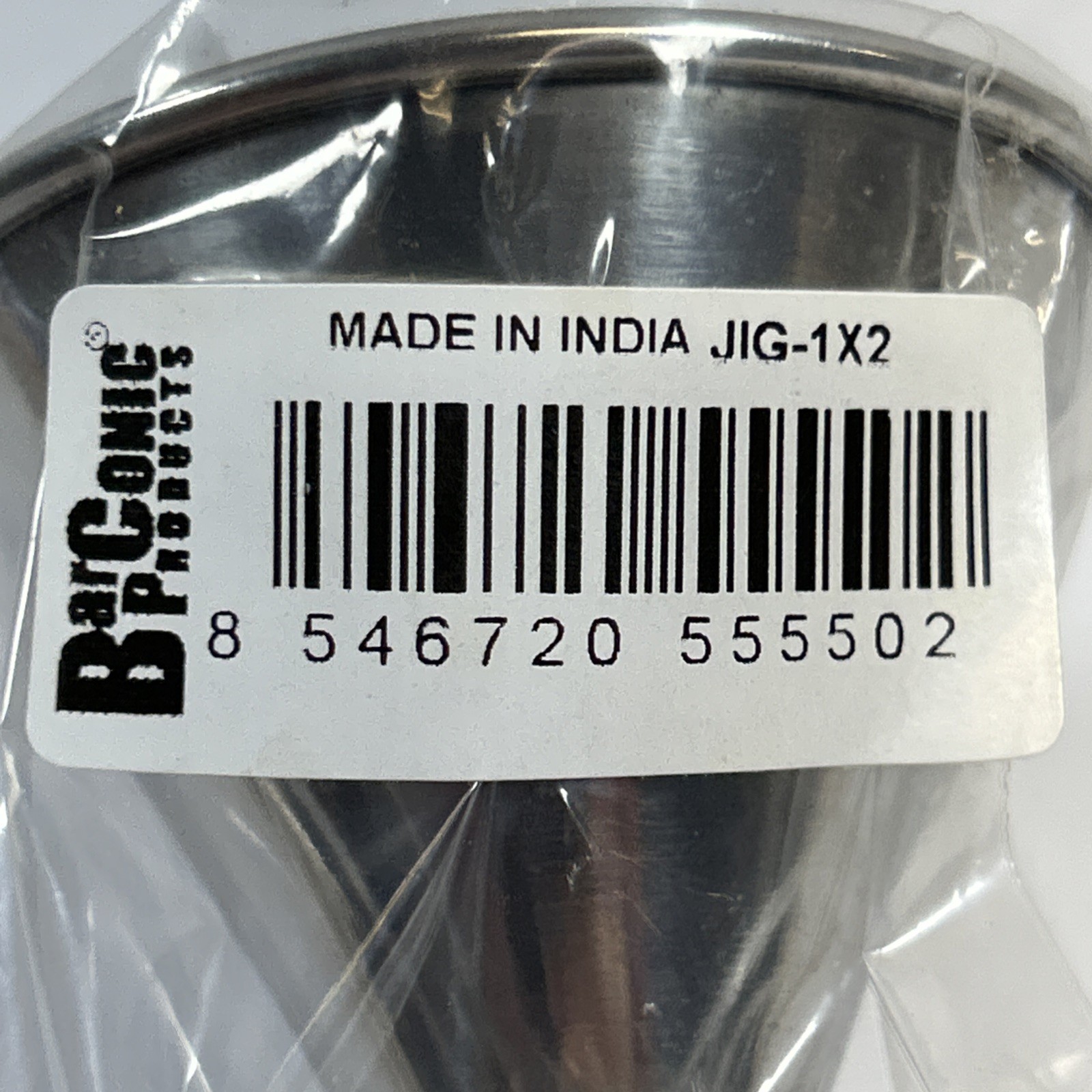 Barconic Stainless Steel 1x2 Oz. Jigger Bar Drink Measuring Tool Made in India