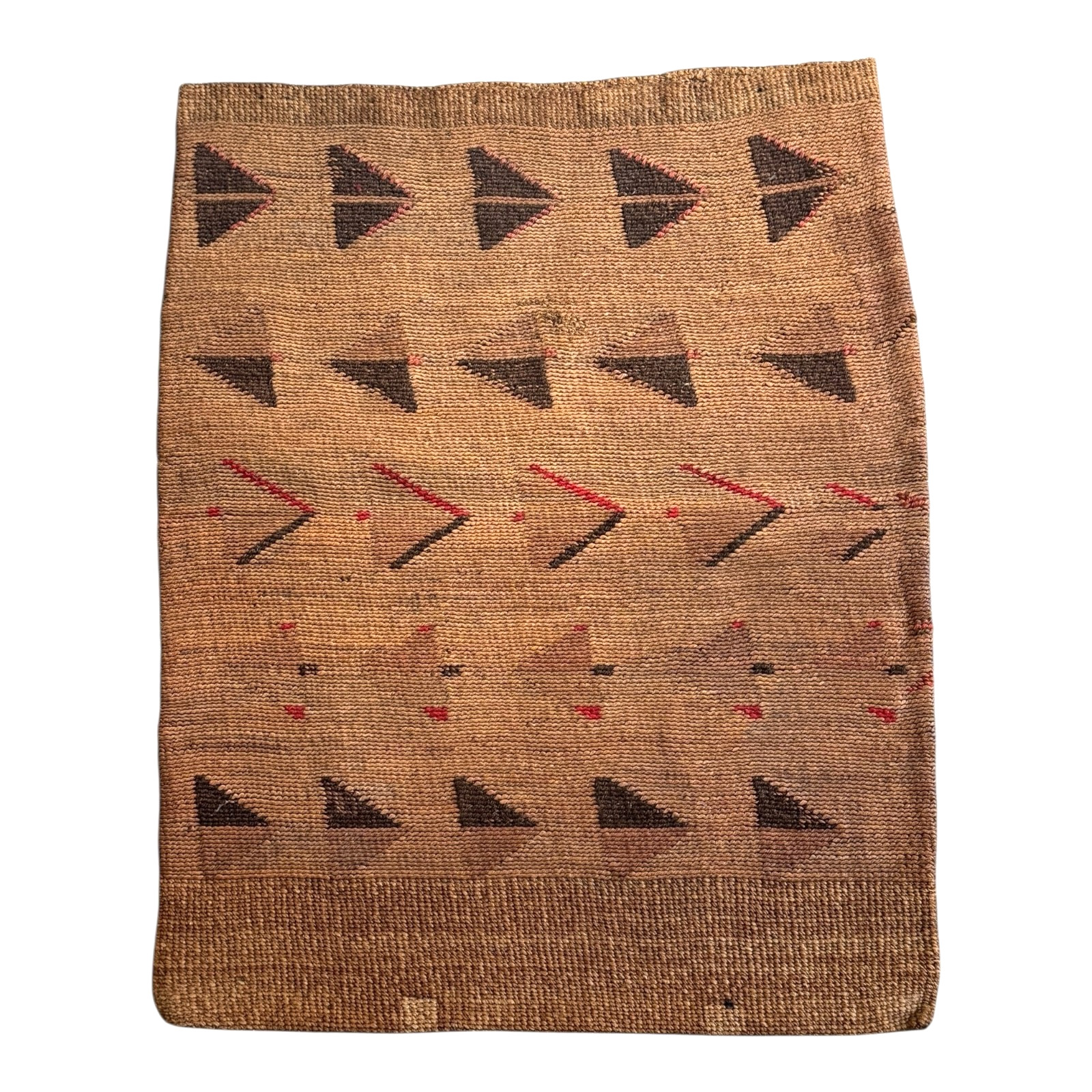 Antique Native American Plateau Nez Perce Double Sided Corn Husk Flat Bag