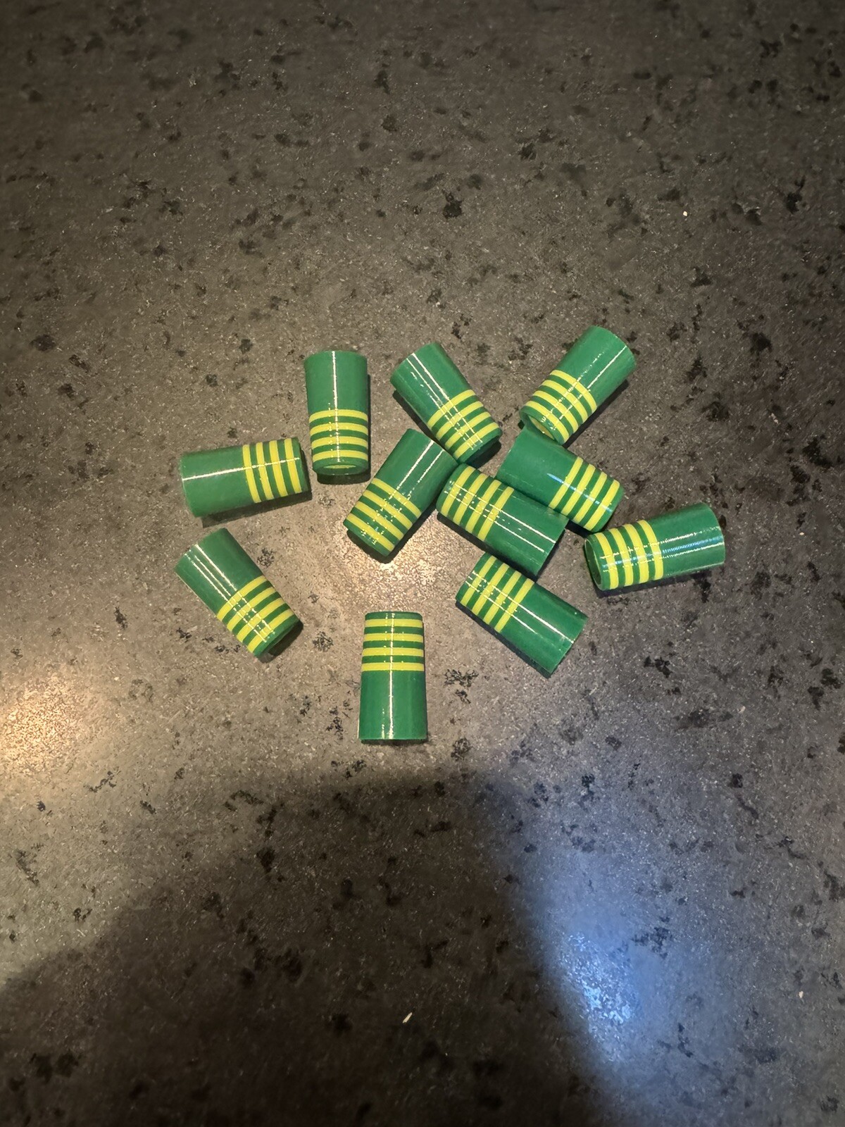 10-Custom “Masters”  Golf Ferrules Green/lime Green/yellow .355 Taper tip bag