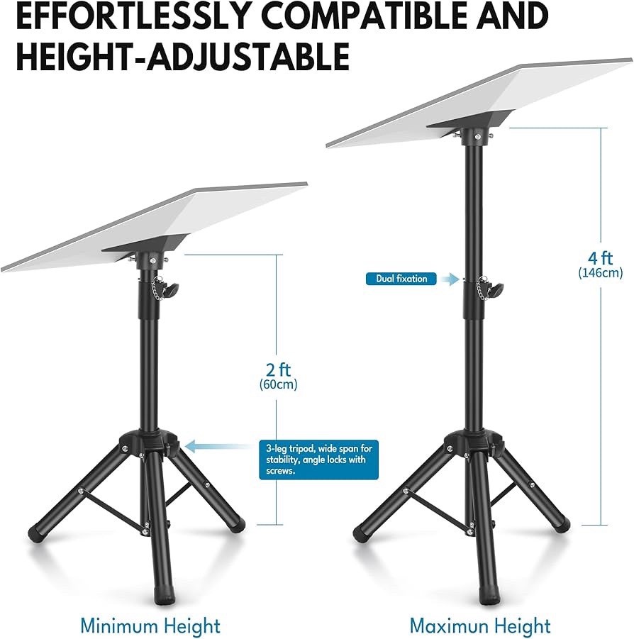 Portable Tripod Stand for Starlink Gen 3, Adjustable Mount Kit with Pipe Adapter