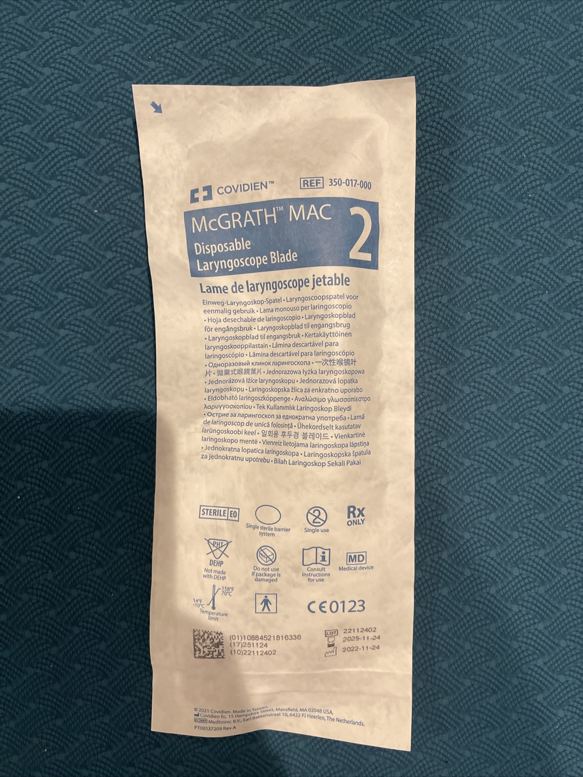 McGrath Laryngoscope MAC # 2 Disposable Blade NEW (expires 2025)