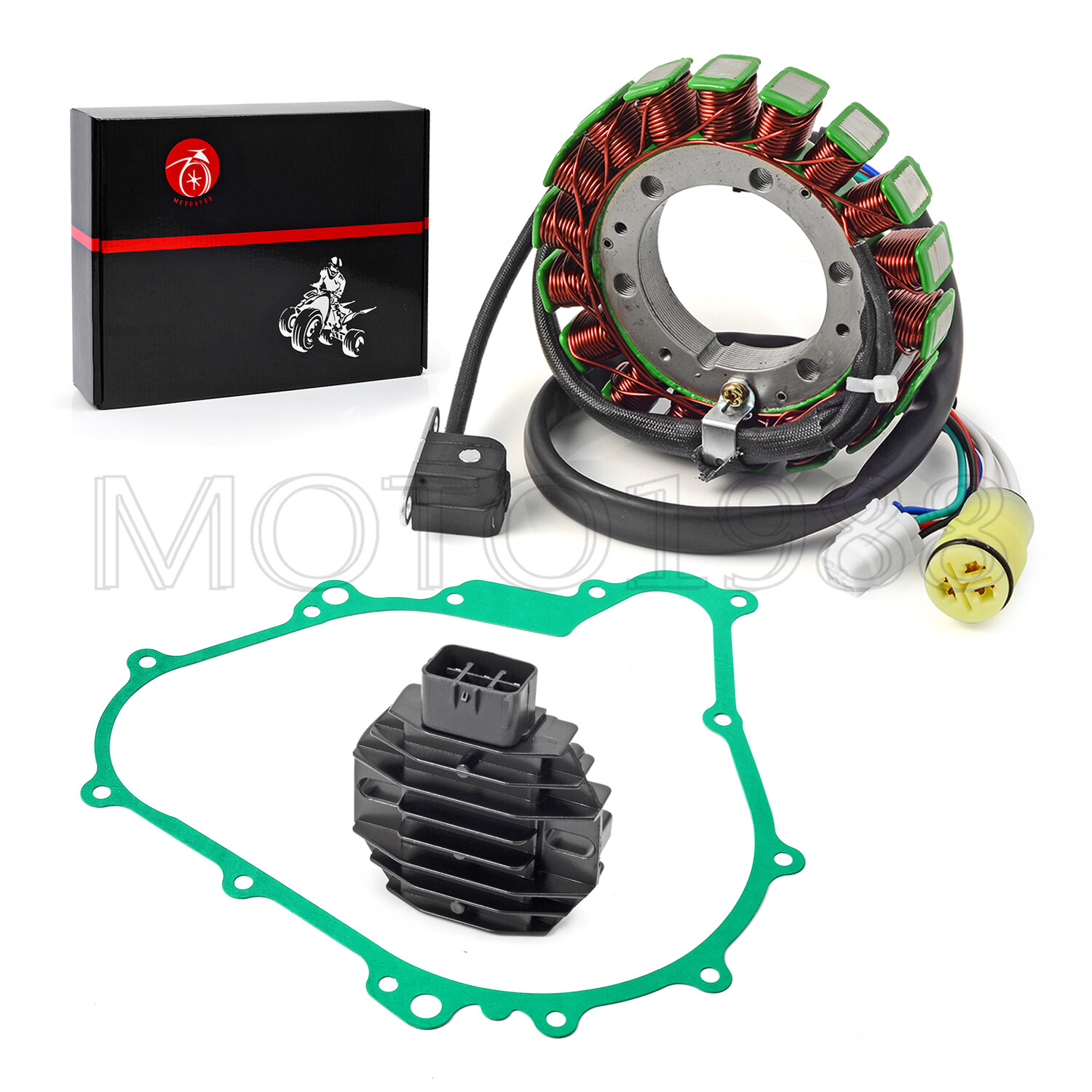 Stator & Rectifier Coil Relay W Gasket kit for Yamaha Kodiak 400 450 2003-2006