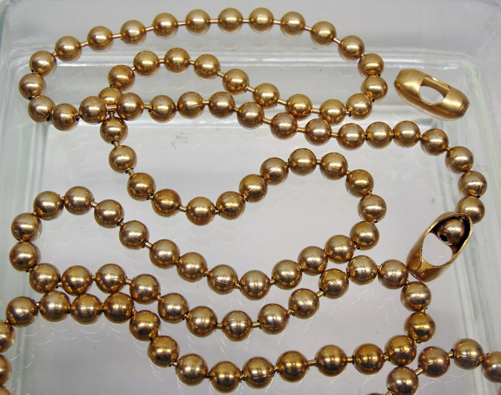 Solid Brass BALL CHAIN Bulk Lengths 8mm / #15 ~ 3 to 50 feet ~ Nickel free