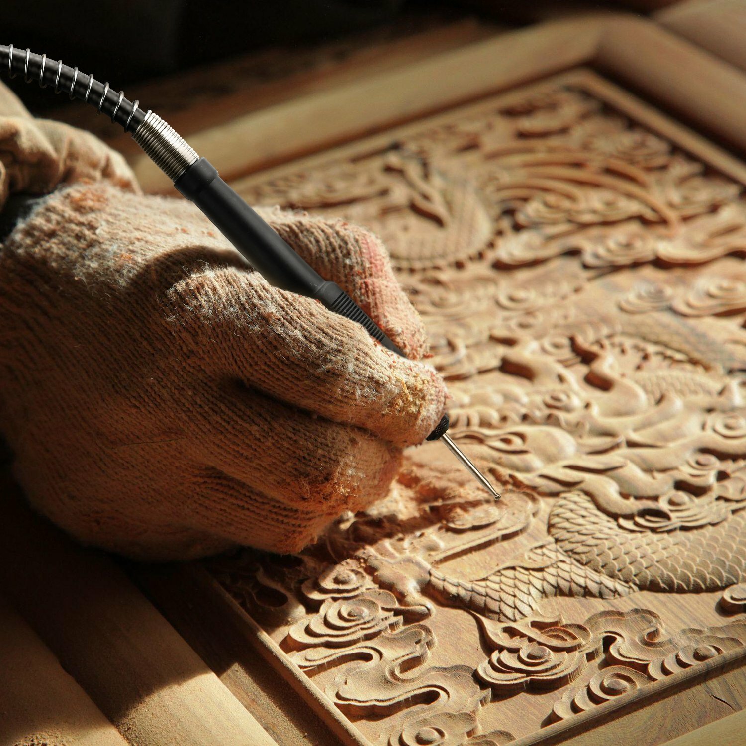 TACKLIFE Rotary Tool Kit Variable Speed with Flex shaft, 80 Accessories, 3 Attac