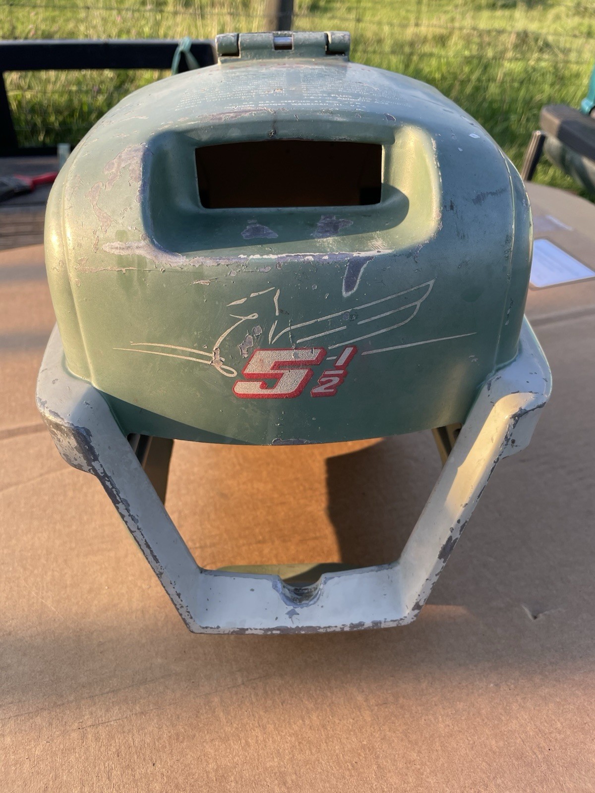 OMC Johnson 1955 5 1/2 HP CD12 Motor Hood Cowling