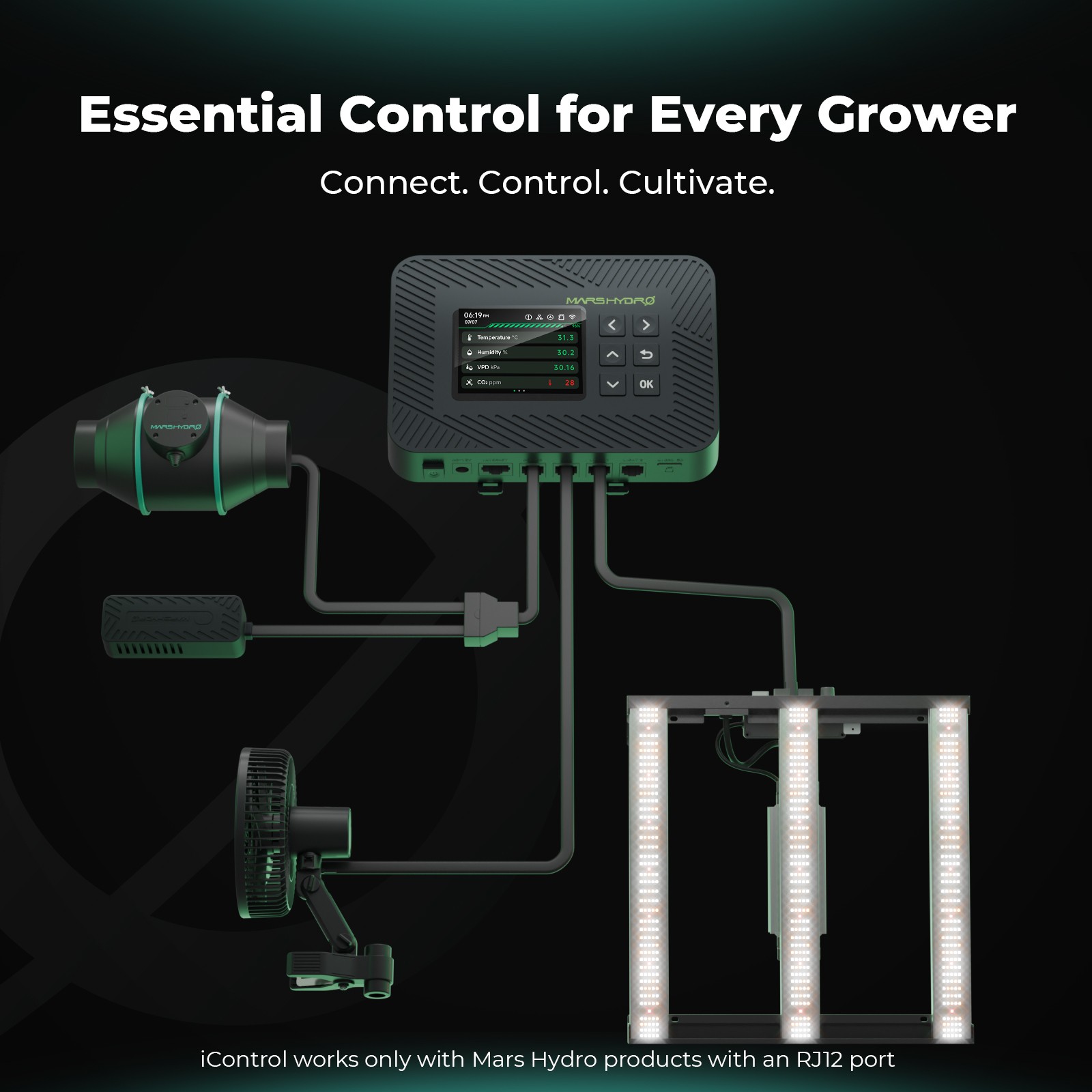 Mars Hydro FC 4800 EVO LED+4'x4'Complete Grow Tent Kit w/icontrol Smart APP Wifi