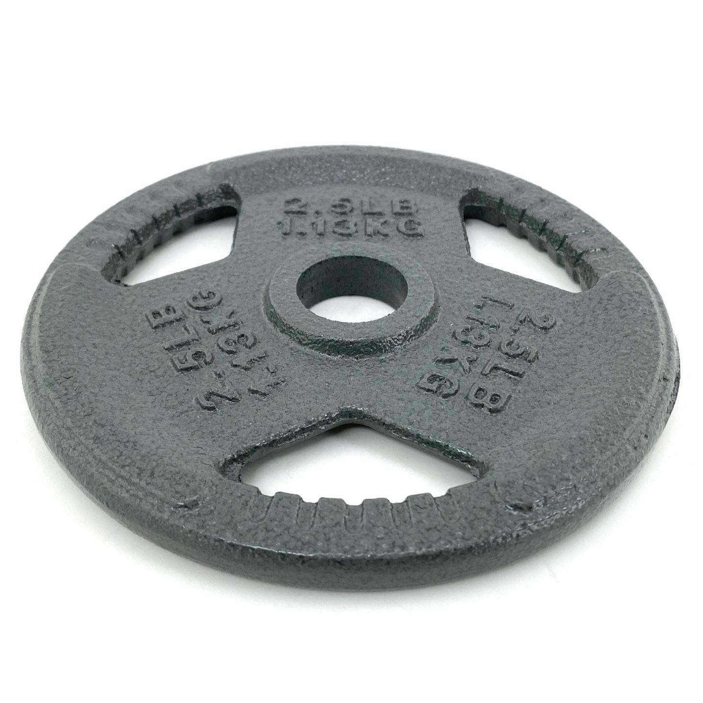 4-PACK 2.5 lb Enamel Coated 1" Barbell Weight Plates Cast Iron Grip-Handles