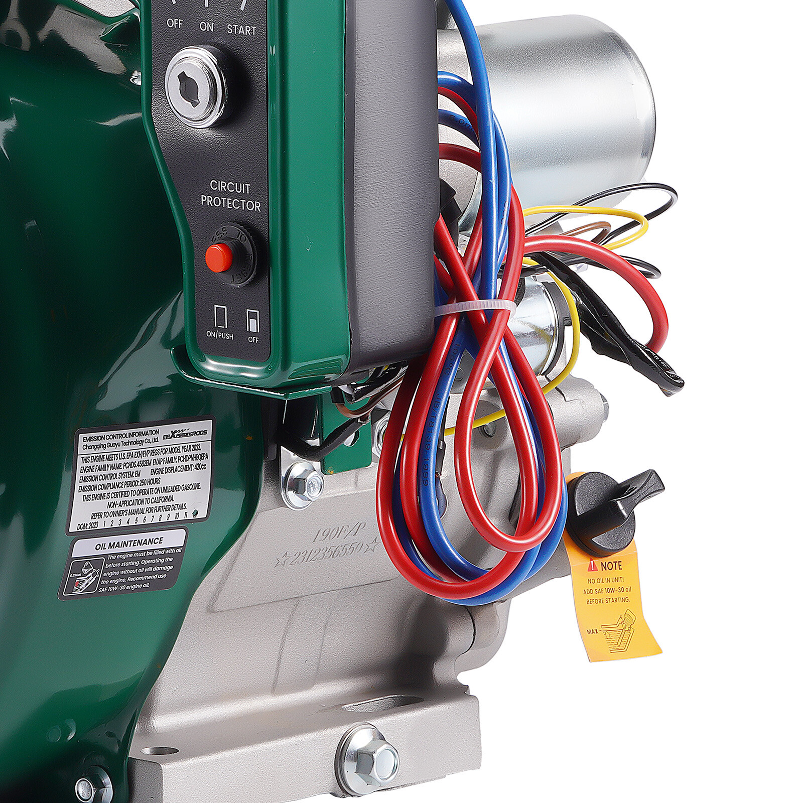 15HP 420cc Gasoline Electric Start Engine Motor Horizontal 4 Stroke Rototiller