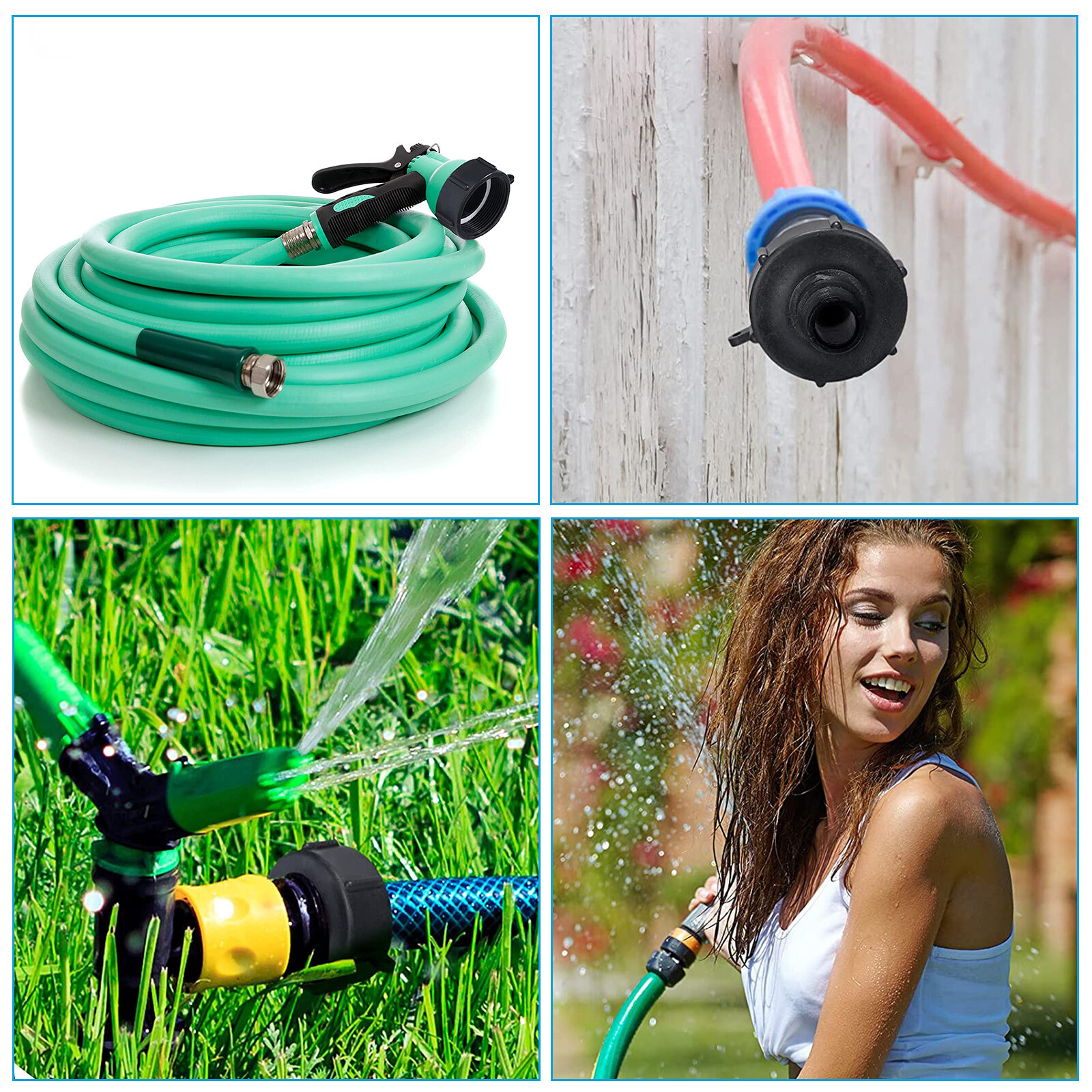 2x IBC Tote Water Tank Adapter 2" for Garden Hose Drain Plug Connector Easy Use