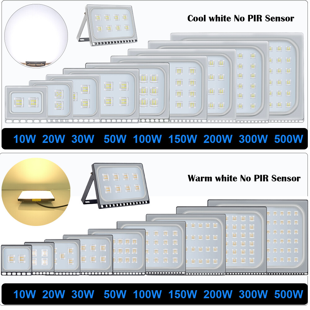 LED Flood Lights 500W 300W 200W 150W 100W 50W 30W 20W 10W Outdoor Lighting Lamp