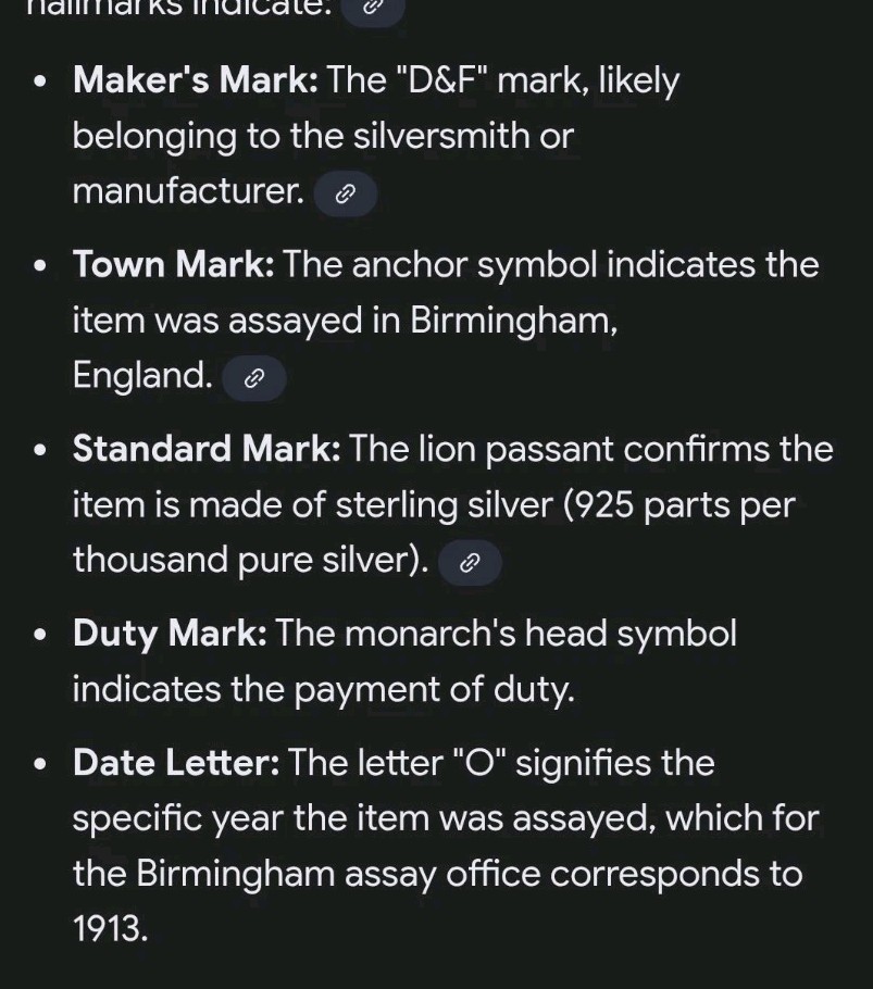 Antique Deakin & Francis Vesta Case Match Safe Holder Sterling Circa 1913 London