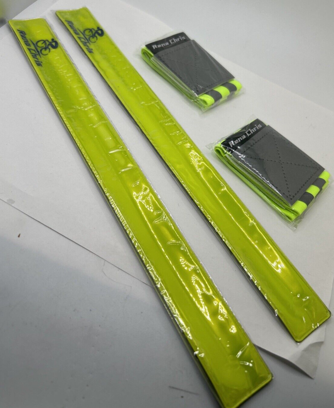 Reflective Running Gear, 4Pcs High Visibility Reflective Bands for Night Walking