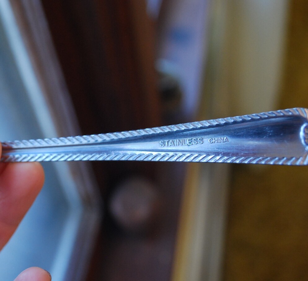 Set 39 Pices SATIN ROPE DESIGN Stainless Steel Flatware FORKS SPOONS KNIVES