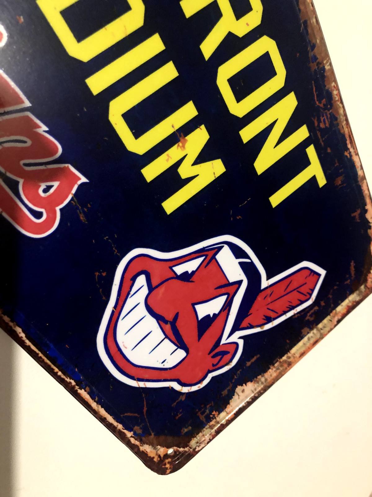 Metal sign Cleveland Indians vintage Cleveland Indians home stadium street sign