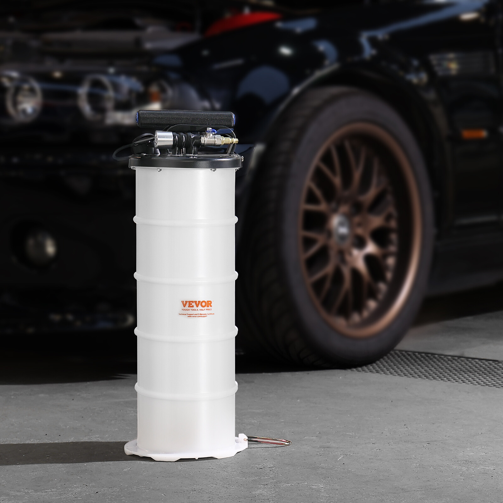 VEVOR Fluid Extractor Pneumatic or Manual Oil Change Vacuum Pump 1.74Gallon/6.5L