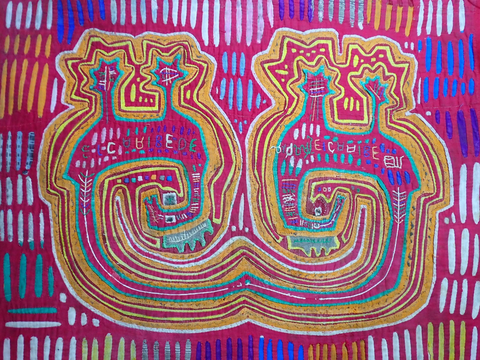 Kuna Indian Mola Textile Panama Latin America Applique Vintage Authentic 4