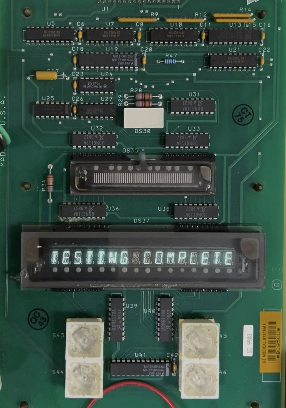 GE AMX 4 Rotor Board PN: 46-232786 TESTED/WORKING