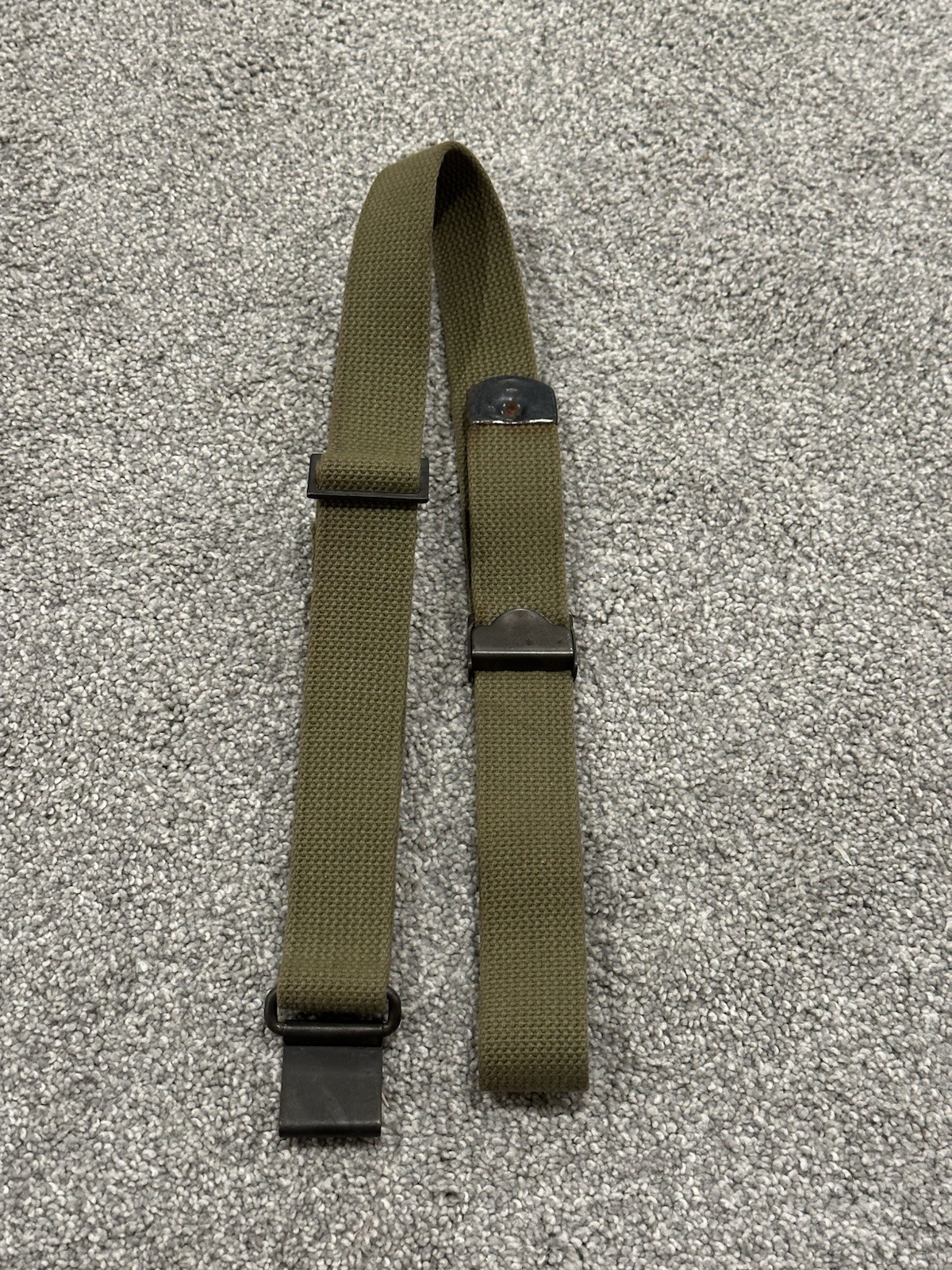 Original WWII M1 Garand Rifle Web Sling, S.M. Co. 1943, Light Green OD3