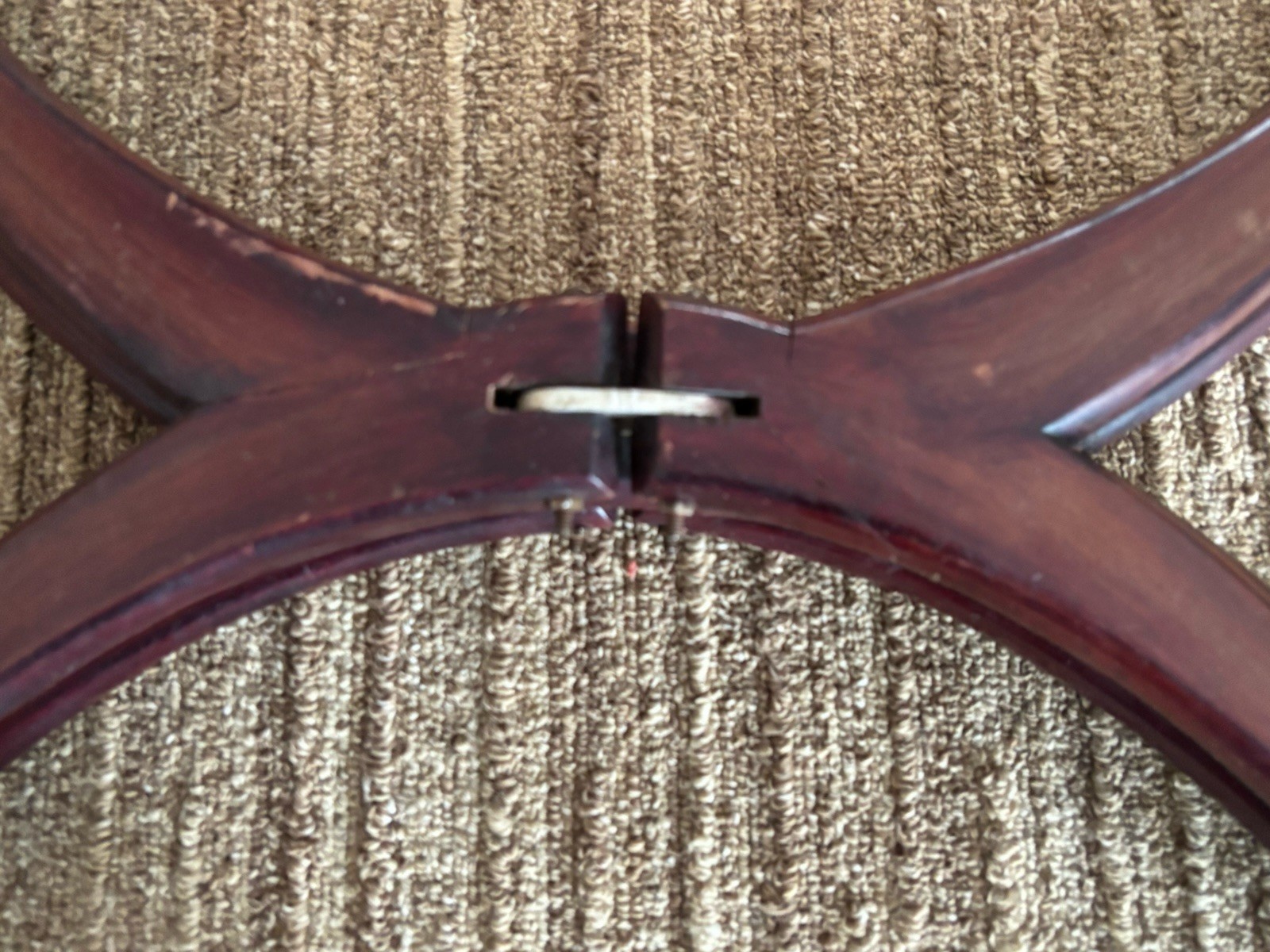 VTG Mid-Century Modern Spider Leg Tray Table Folding Base Brass Tips No Tray MCM