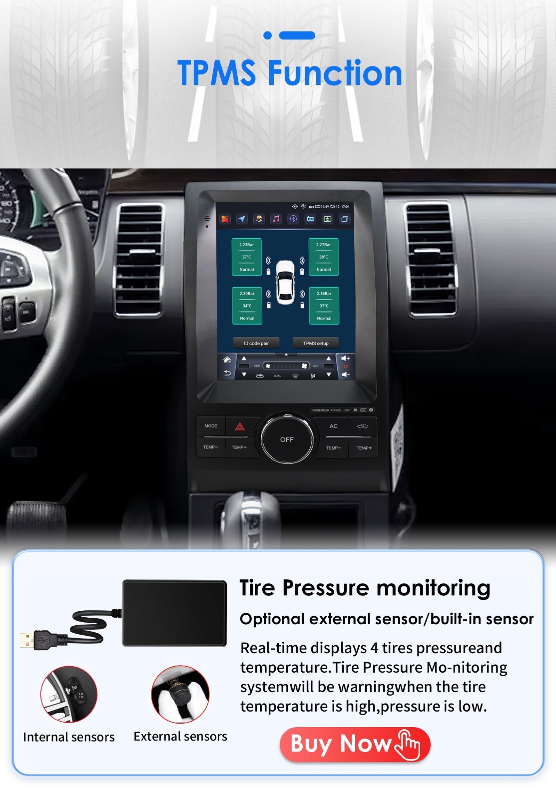 For Ford Taurus 2011-2019 Android 14 CarPlay Car Stereo Radio GPS 2G+32G FM RDS