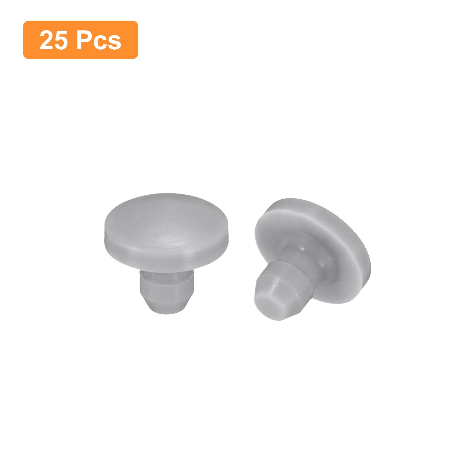 25Pcs Silicone Plugs Rubber Round Hole Plugs for 2.5-3mm Hole Grey