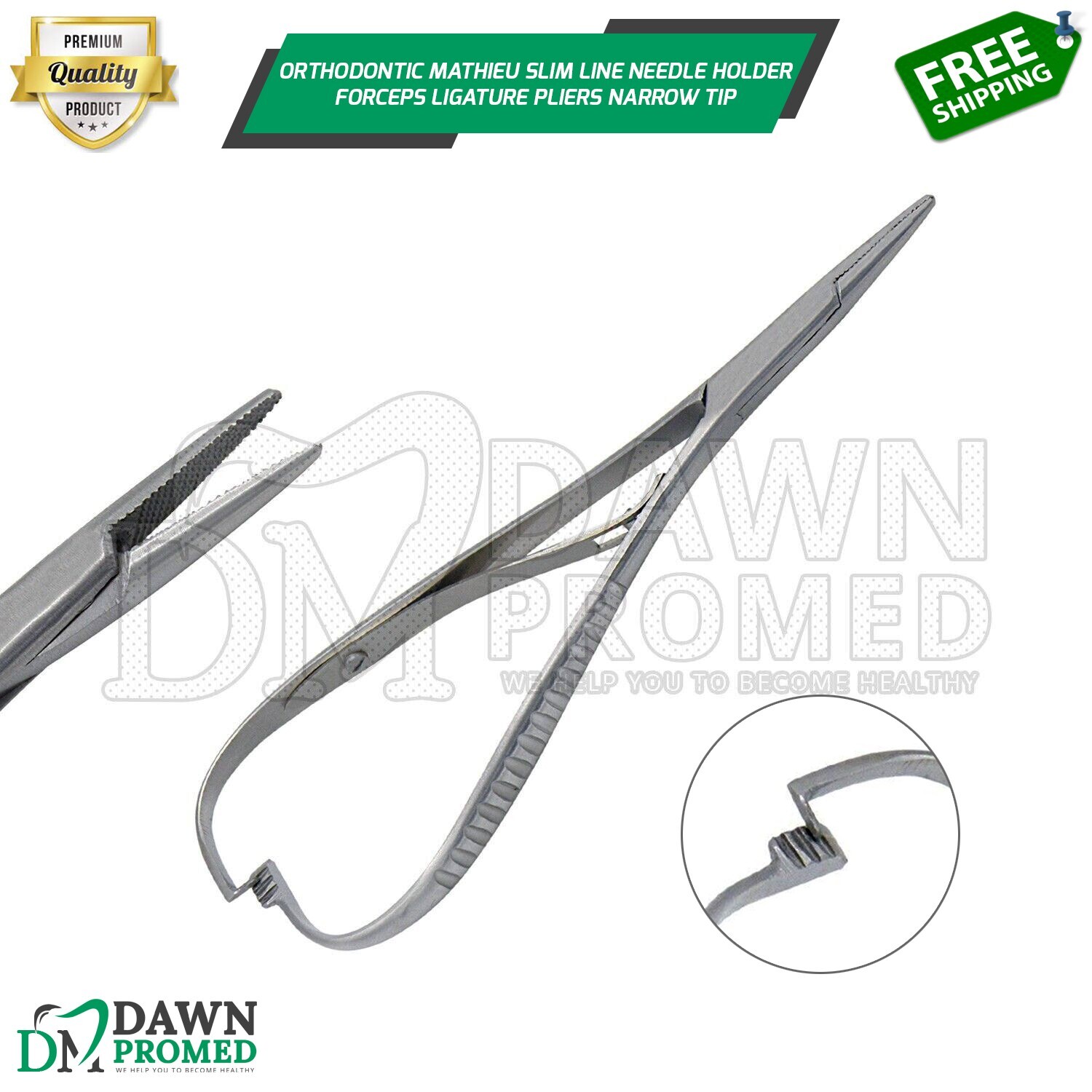 Orthodontic Mathieu Slim Line Needle Holder Forceps Ligature Pliers Narrow Tip