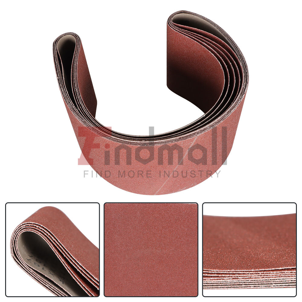 5PCS Sanding Belts 6x48 in 80 Grit Belt Sander Sandpaper aluminum oxide