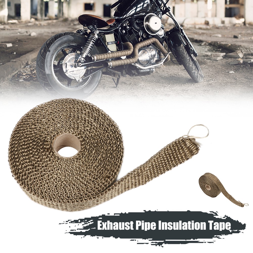 2" x 50FT +10 Ties Kit Motorcycle Universal Exhaust Lava Manifold Heat Wrap Tape