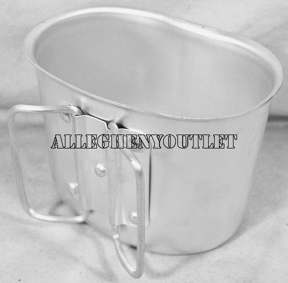 Aluminum GI Style 1 Quart Canteen Cup Butterfly Handle FITS 1QT PLASTIC CANTEEN