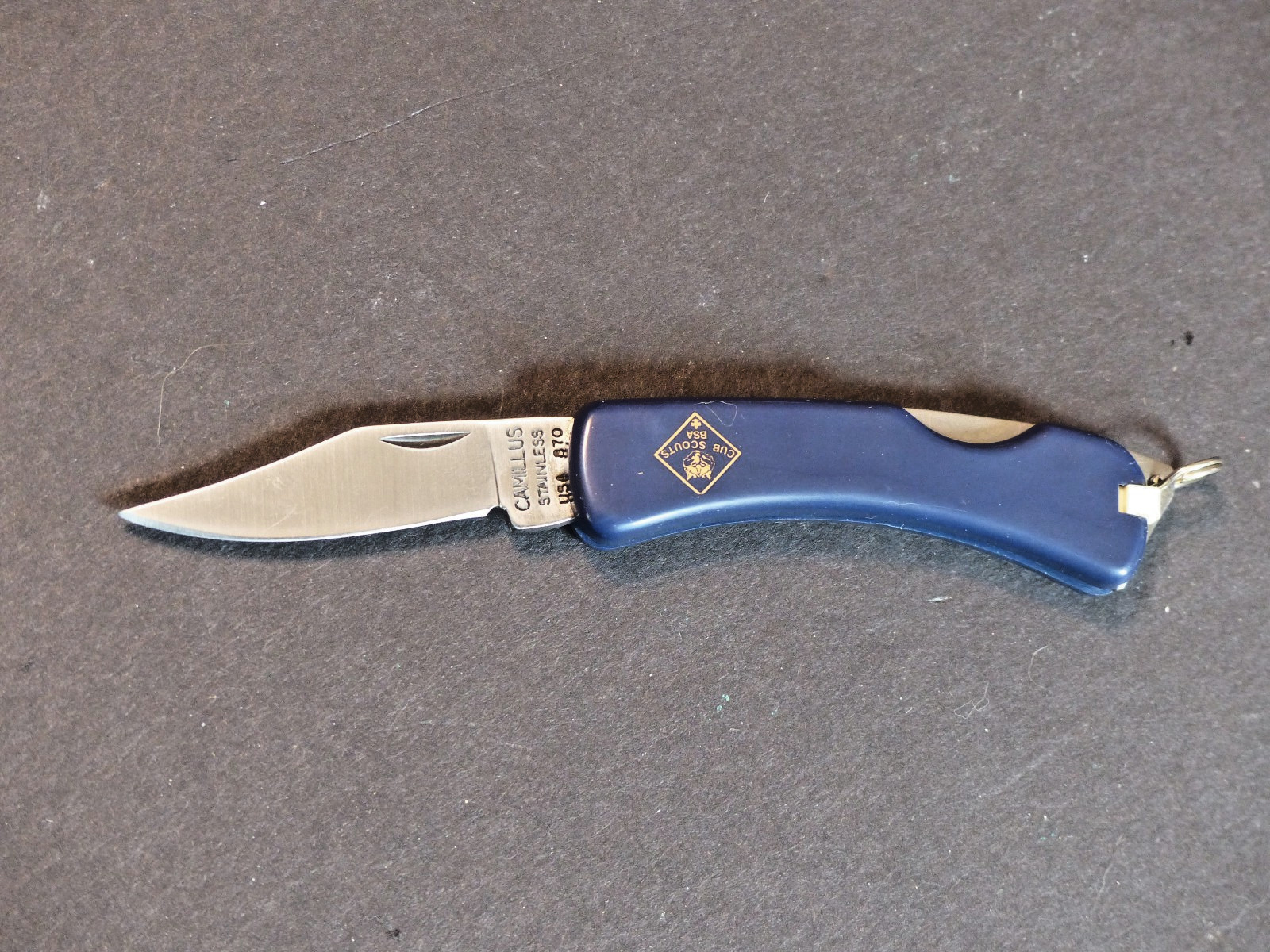 CAMILLUS 870 Checkmate Official Cub Scout MINI Lockback Knife - NOS 1898