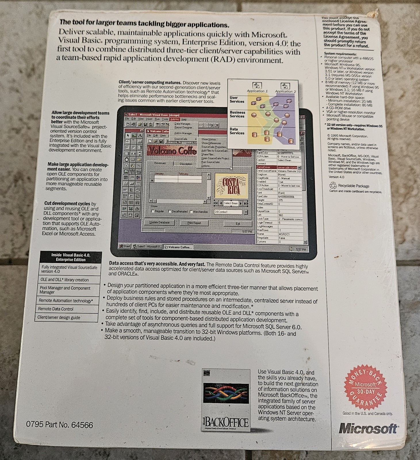 NEW Microsoft Visual Basic 4.0 Enterprise Full Edition for Windows 3.1 95 NT