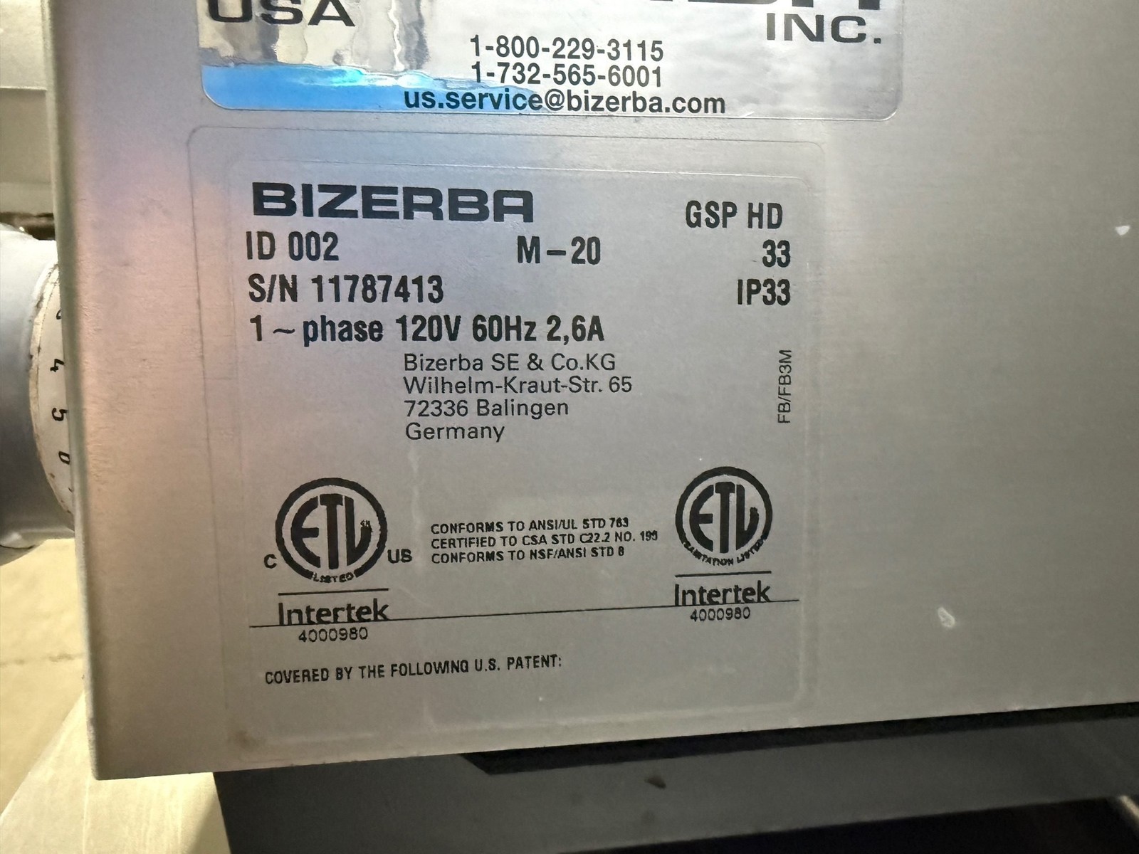 BIZERBA GSP HD AUTOMATIC GRAVITY COMMERCIAL DELI MEAT CHEESE SLICER