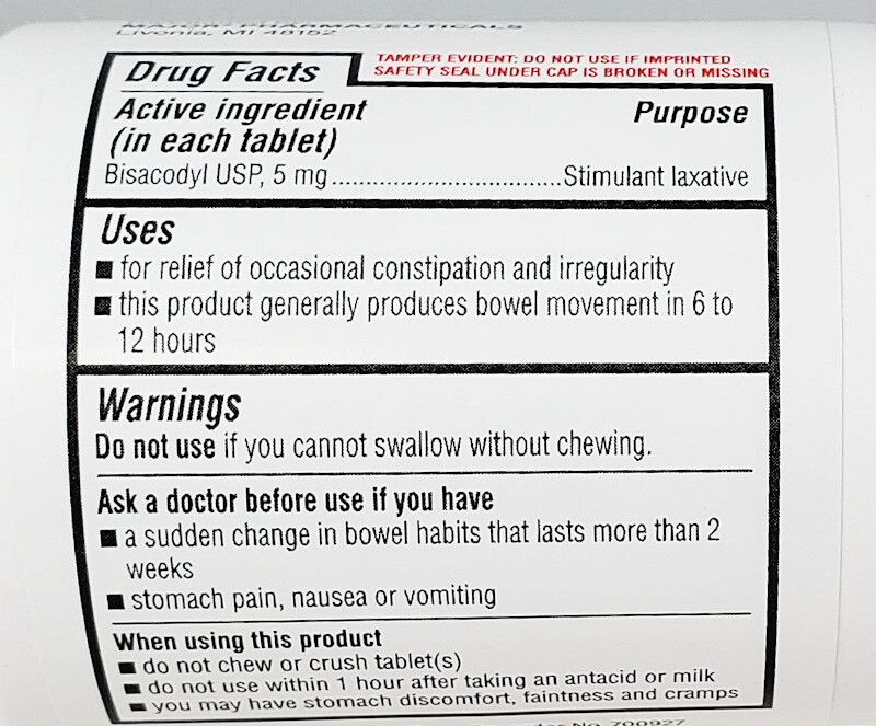 Major Bisacodyl 5 mg 1000 Coated Tablets -Expiration Date 07-2025