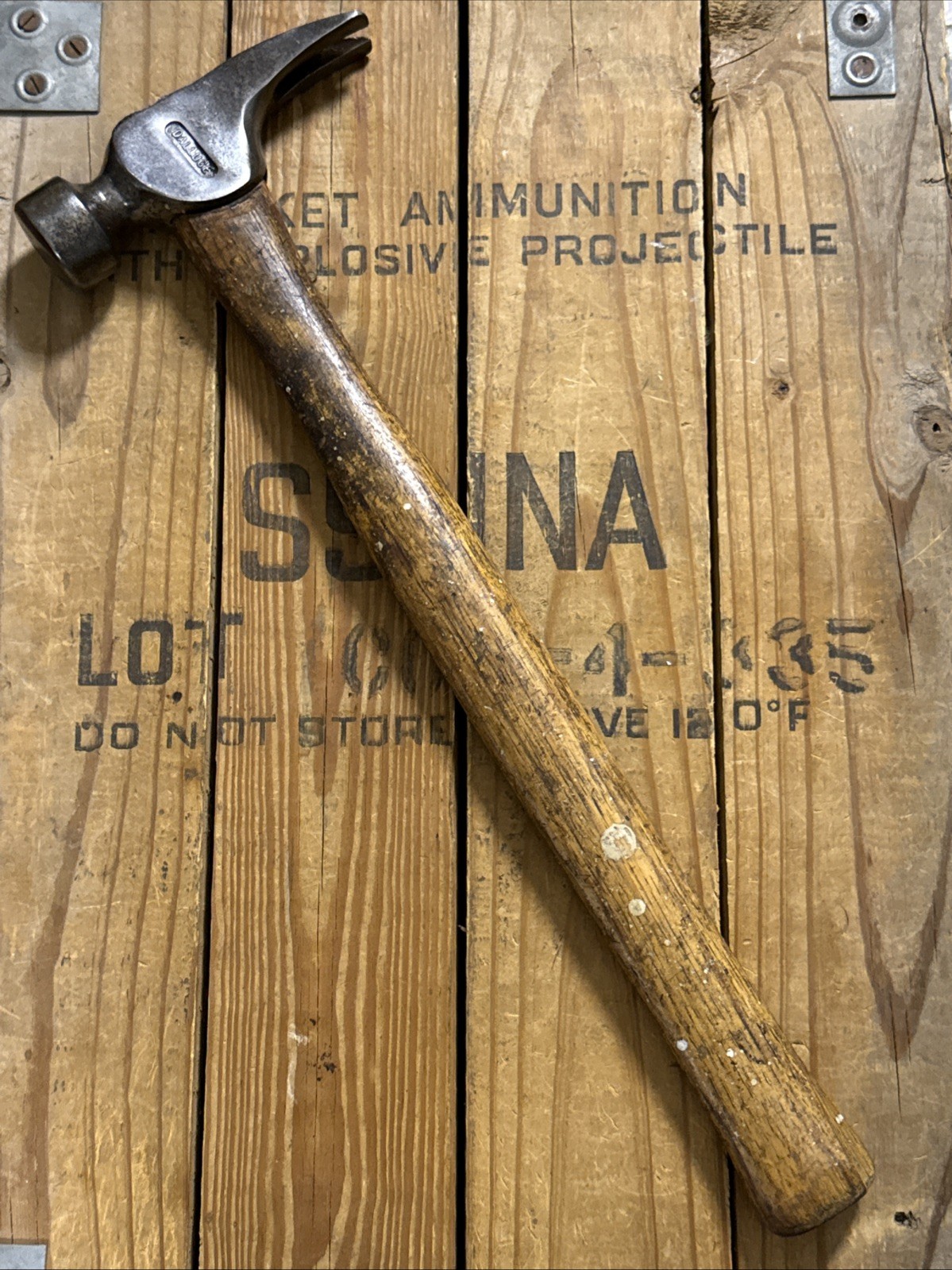 Rare Vtg Dalluge Straight Claw California Framing Hammer Original Handle 19 Oz