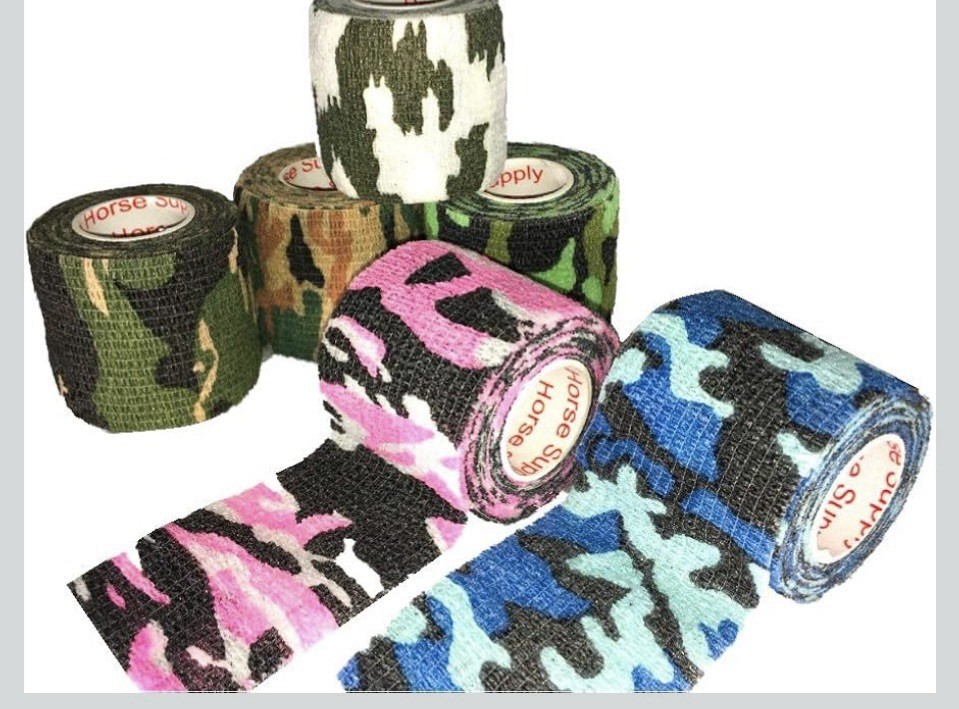 Vet Wrap Tape Bulk Assorted Camo Colors 6 Pack 2 Inches Wide Non Woven NIP