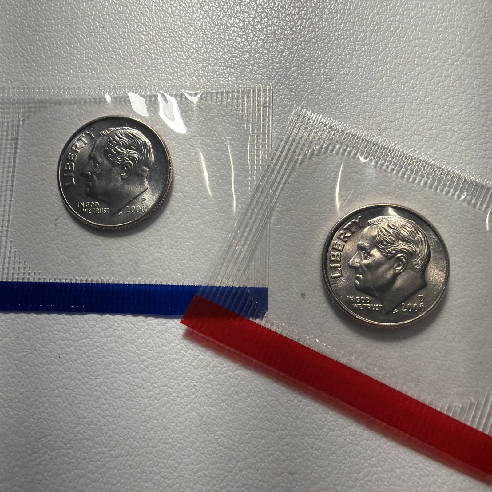 2006 P&D Roosevelt Dimes, Uncirculated In Mint Set Cello Free Shipping