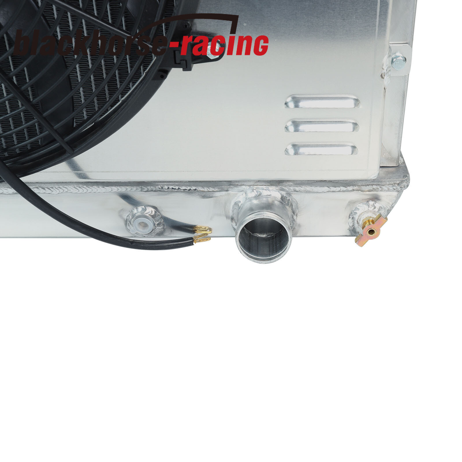 For 1963-1966 Chevy C/K C10/C20/C30 Pickup V8 3Row Radiator+16" Shroud Fan+Relay