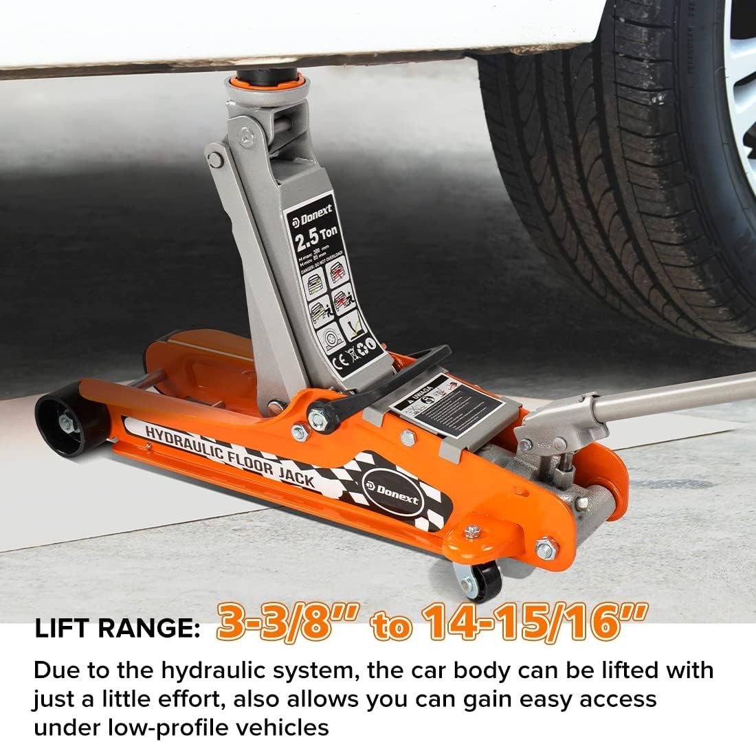 2.5 Ton Steel Floor Jack Low Profile Hydraulic Racing Floor Jack W/ Single