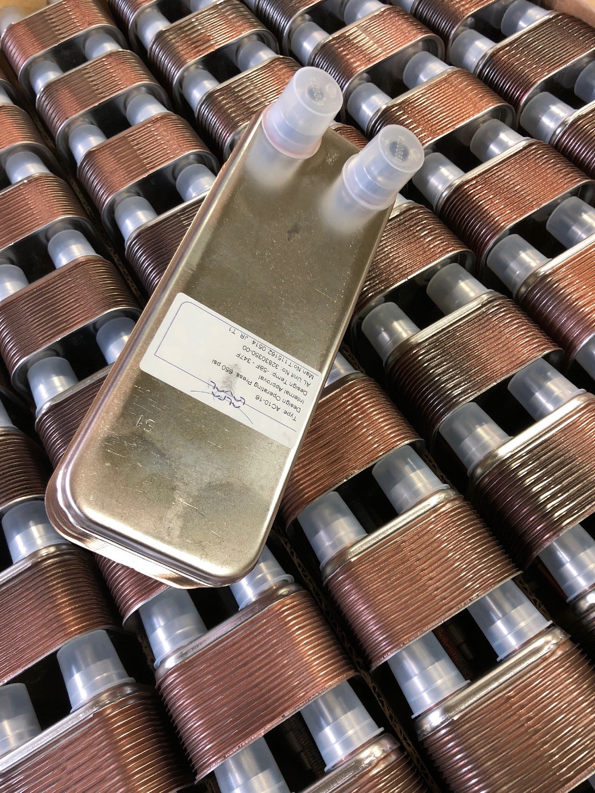 NEW, ALPHA LAVAL, AC10-16, BRAZED PLATE HEAT EXCHANGER, -58 - 347F, R410A. (41C)