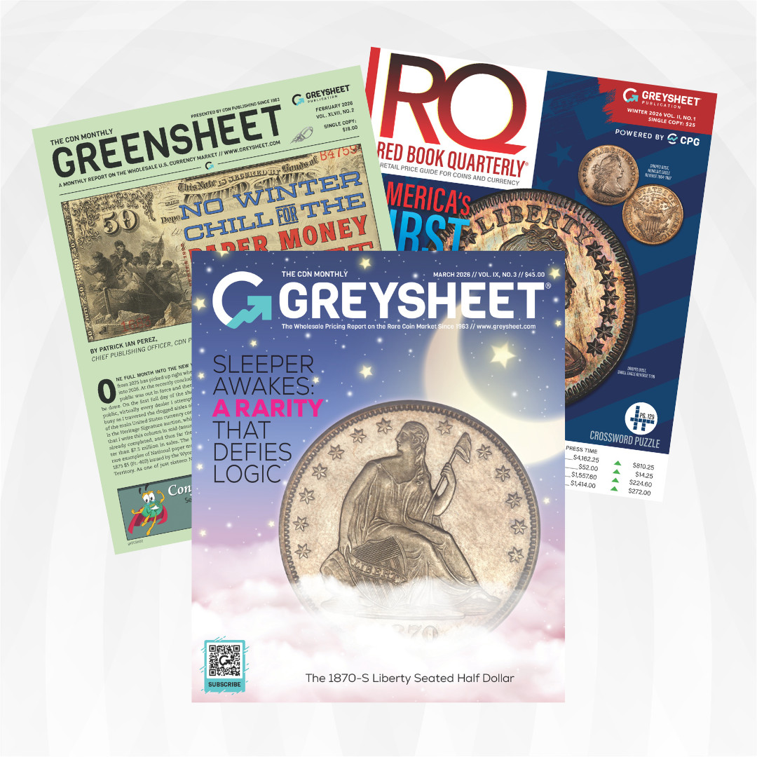 Sample Pack of Greysheet  Current Coin and Currency Pricing Guides