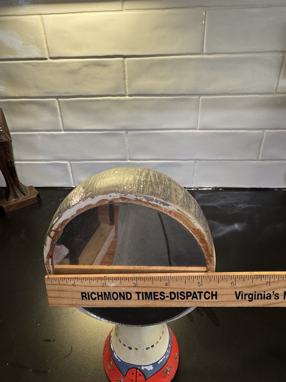 Vintage Stangl Mannequin Head Hat Wig Stand Mirror