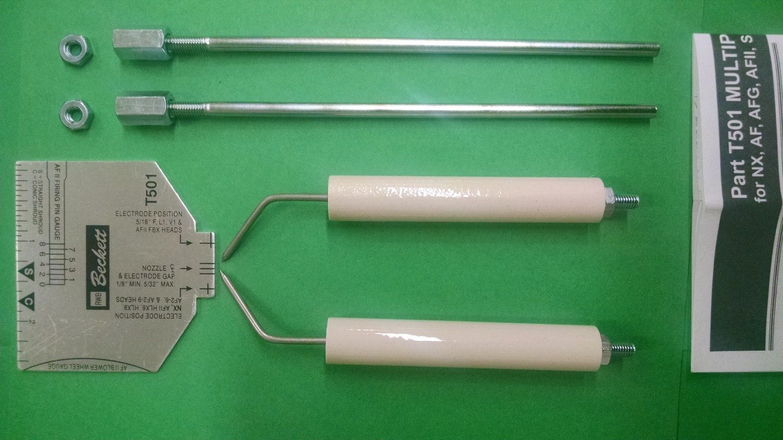 Genuine BECKETT Burner AF AFG AR SF SR Electrode Kit 5780 & T501 gauge up to 9"