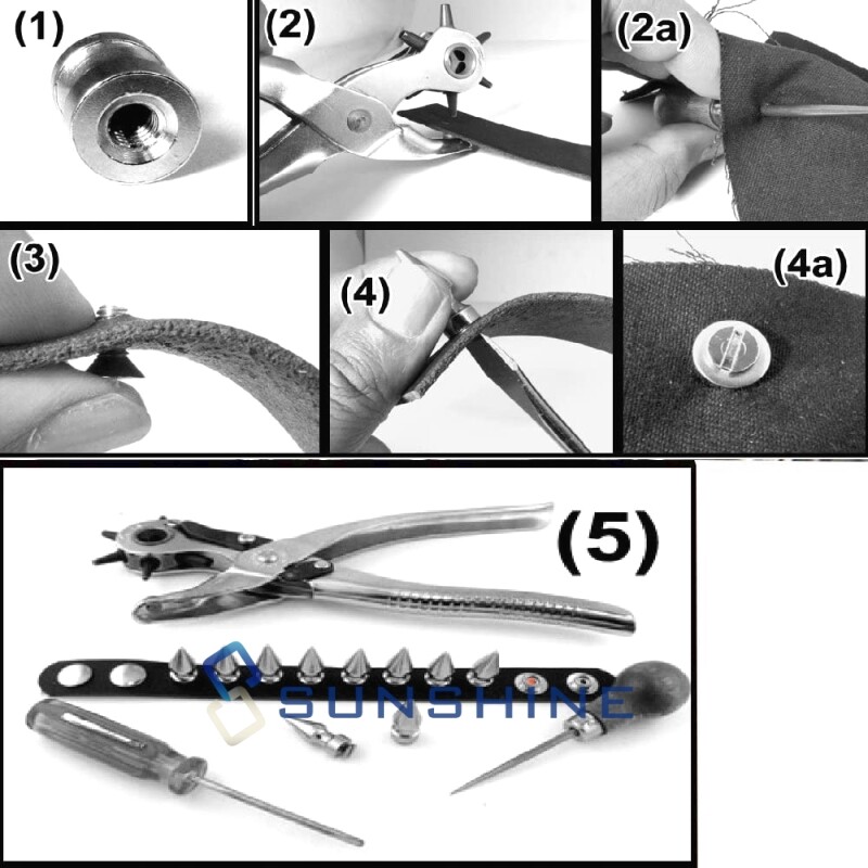 10/20/50/100/200PCS 10mm/26mm Metal Silver Studs Cone Rivets Screw Bullet Spikes