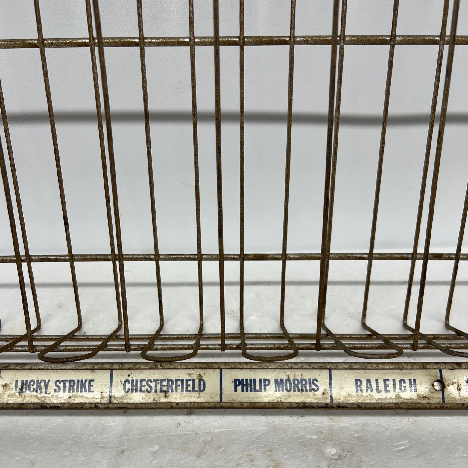 Metal Wire Rack Cigarette Advertising Display Vintage Country General Store 40s