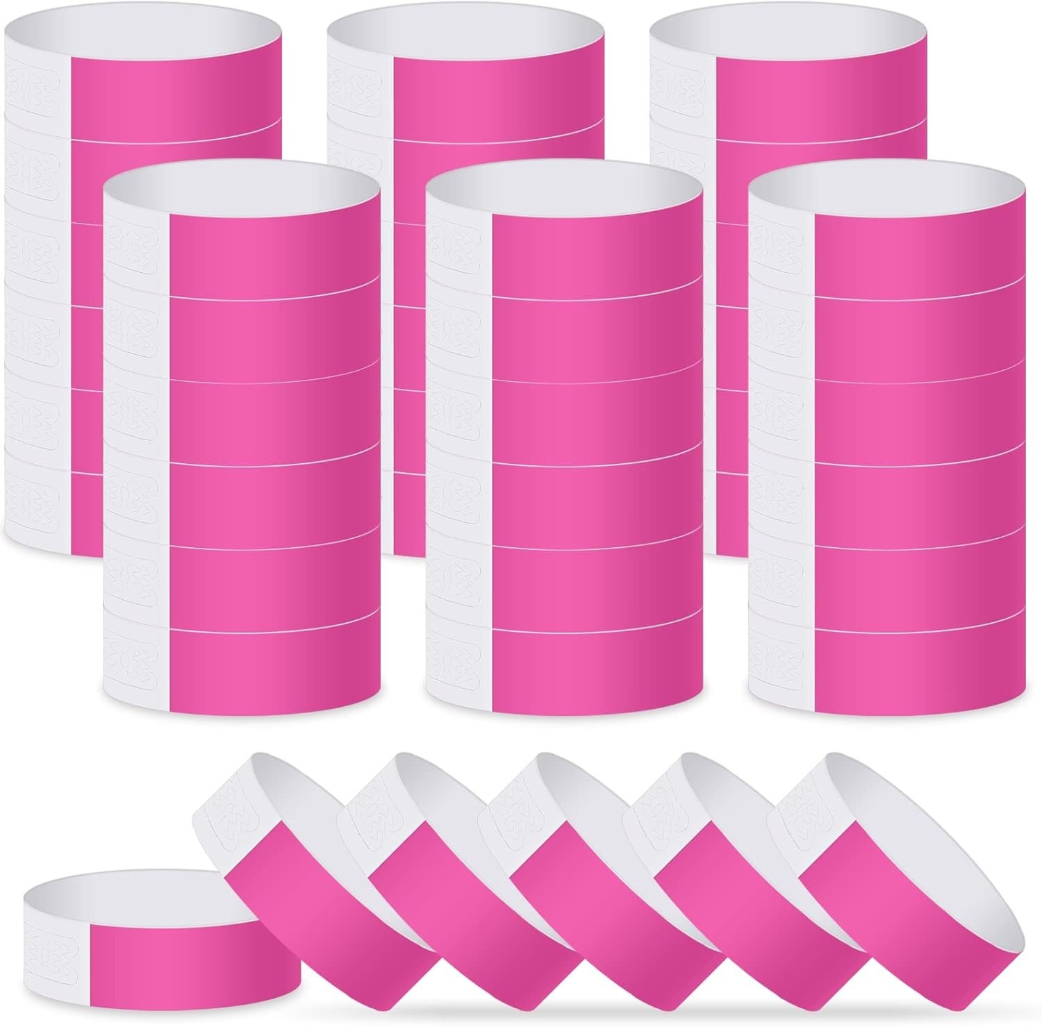 Paper Wristbands for Events 200 pcs Pink Party Wrist Bands Event Bracelets Ar...