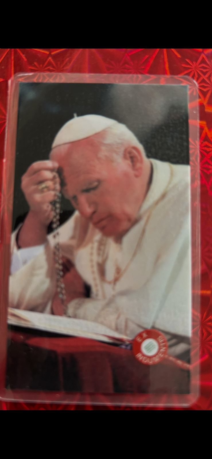 Saint Pope John Paul II 3rd Class Relic Card