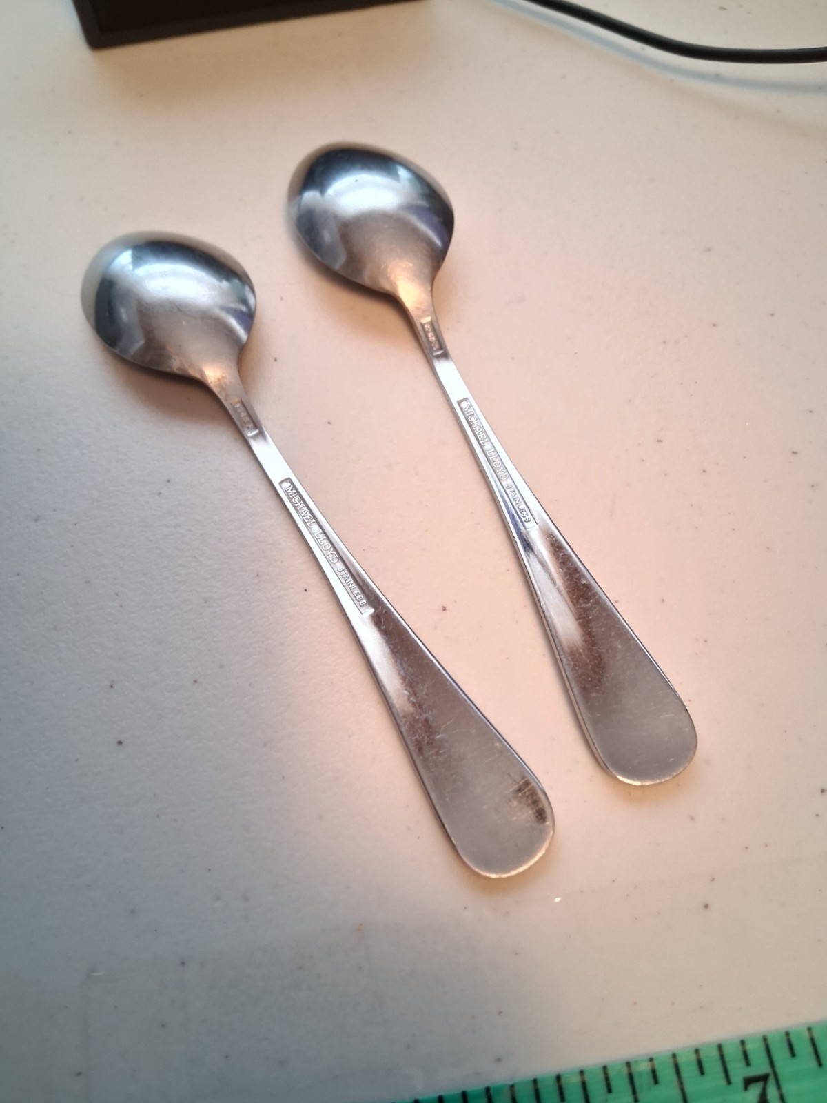 2-Michael LLoyd Stainless Flatware Teaspoons MLL12 Pattern